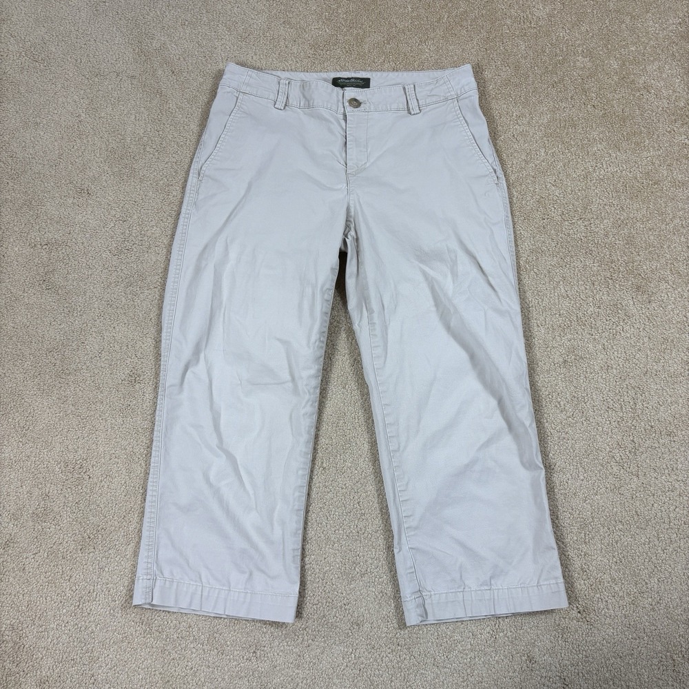 Eddie Bauer Womens Size 8 Capri Crop Khaki Hiking Pants Beige